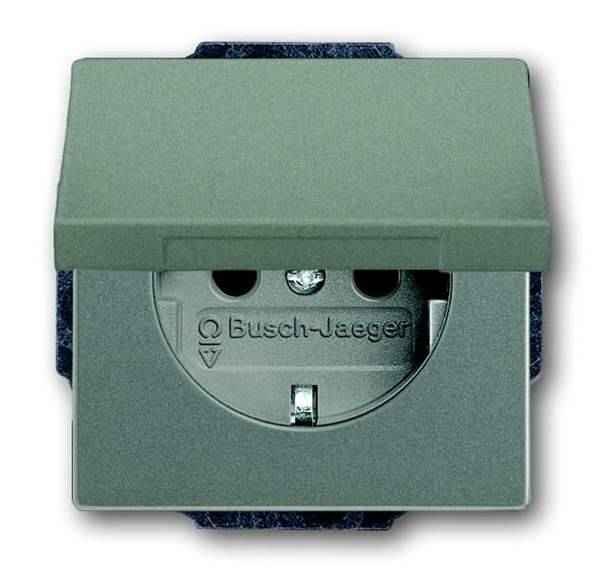BUSCH-JAEGER Steckdoseneinsatz SCHUKO 20 EUK-803 graumetallisch