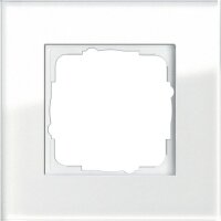 GIRA Rahmen 021112 1fach Esprit glas weiss
