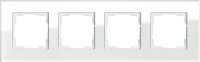 GIRA Rahmen 021412 4fach Esprit Glas weiss
