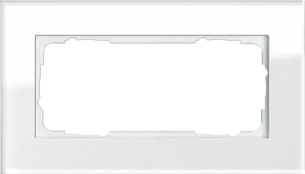 GIRA Rahmen 100212 2fach o.M. Esprit Glas weiss