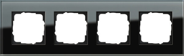 GIRA Rahmen 021405 4fach Esprit Glas schwarz