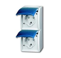 BUSCH-JAEGER Steckdose 20-02 EBW-53 2-f.senkrecht ocean...