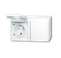 BUSCH-JAEGER Steckdose 20/2 EBW-54 mit erh....