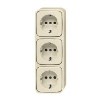 BUSCH-JAEGER AP-Steckdose SCHUKO 2300-03 EAP 3fach...