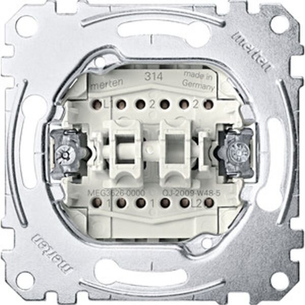 MERTEN Doppelwechselschaltereinsatz MEG36260000 1-p. 16 AX AC 250 V Steckkl.