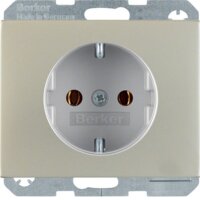 BERKER Steckdose SCHUKO 47357004 edelstahl rostfrei