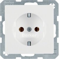 BERKER Steckdose SCHUKO 47436089 polarweiß samt