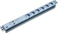 BACHMANN Steckdosenleiste 19 1HE 6xCEE7/3 1xGVS 2,0m CEE7/7