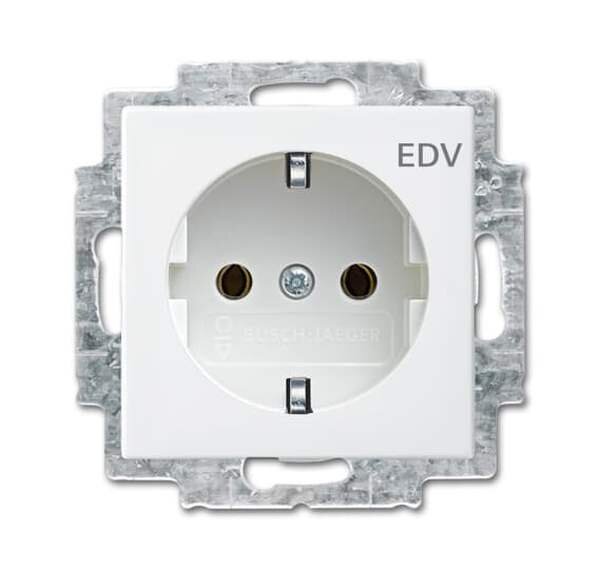 BUSCH-JAEGER Steckdose SCHUKO 20 EUC/DV-914 EDV balance SI alpinwei&szlig;