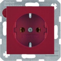 BERKER Steckdose SCHUKO 47438912 rot glänzend