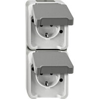 MERTEN Doppelsteckdose SCHUKO Aquastar MEG23288029 mit...