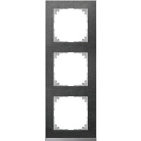 MERTEN Rahmen M-Pure MEG40303669 3fach Schiefer/aluminium...