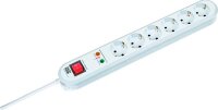 BACHMANN Tischsteckdose 381.2501K 6fach weiss