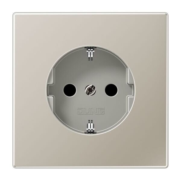 JUNG Steckdose SCHUKO ES1520KI 16A 250V integrierter erh&ouml;hter Ber&uuml;hrungsschutz SAFETY+ Serie LS Edelstahl