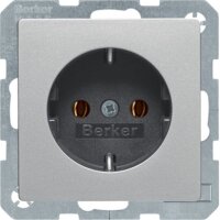 BERKER Steckdose SCHUKO 47436084 Q.1/Q.3 alu samt lackiert