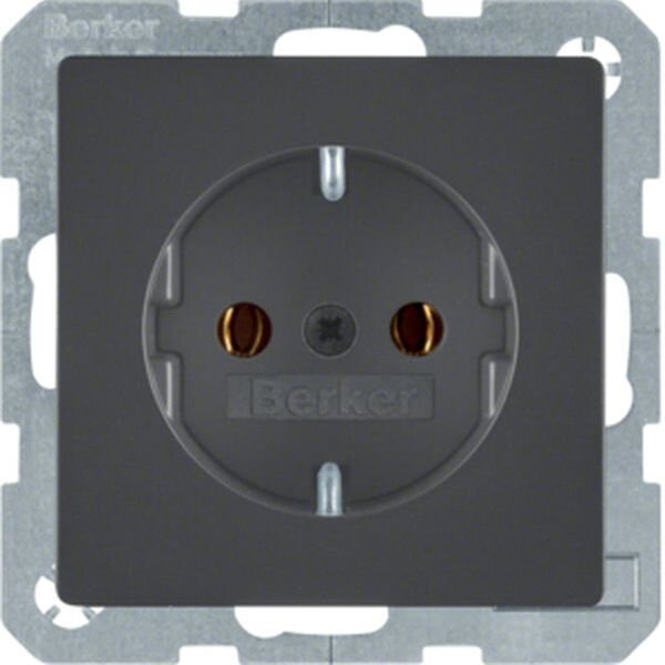 BERKER Steckdose SCHUKO 41436086 Q.1/Q.3 anthrazit samt