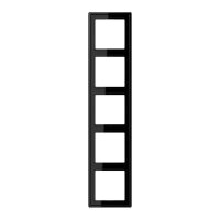JUNG Rahmen LS985SW 5fach schwarz