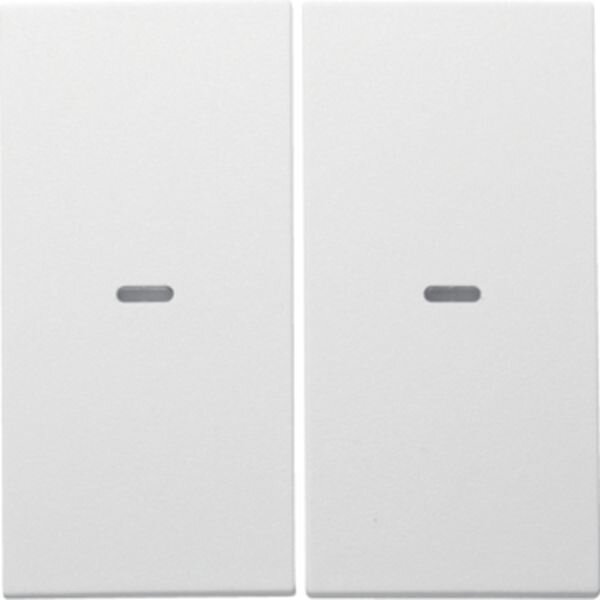 BERKER Tast-Abdeckung 80960399 S.x 2fach polarweiss matt