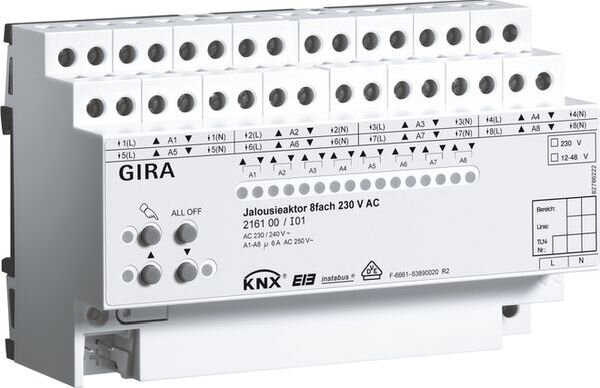 GIRA Aktor 216100 KNX/EIB Jalousie 8ach 230VAC REG