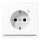 JUNG Steckdose SCHUKO LS1520-OWWLNW mit LED-Licht Serie LS alpinwei&szlig;