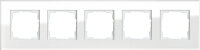 GIRA Rahmen 021512 5fach Esprit Glas weiss