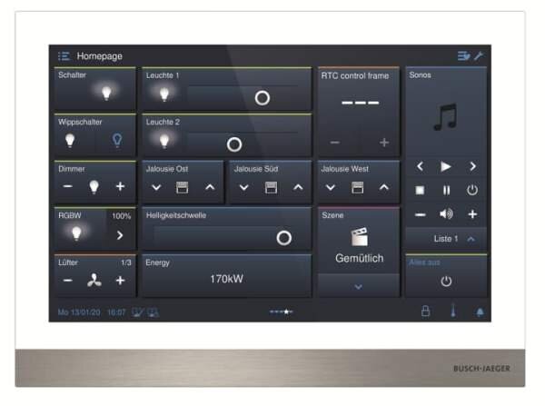 BUSCH-JAEGER Touch-Bedienelement H8237-4W-03 IP touch 10 LAN/WLAN