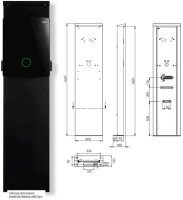 ABL Stele POLEM4 Twin f.Wallboxen eMH3 und eM4