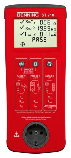 BENNING batteriebetriebener Ger&auml;tetester ST 710 DIN VDE 0701/0702