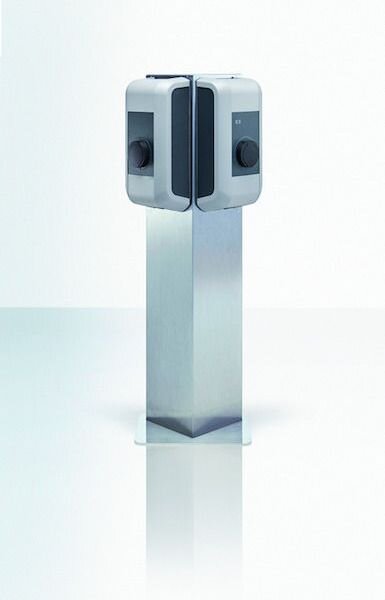 KEBA Energy Standfuss Dreieck f&uuml;r 2 Wallboxen P30 Edelstahl