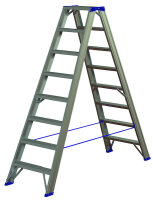 PROT Alu-Stufenstehleiter PASSL28 2x8 L:1,88m