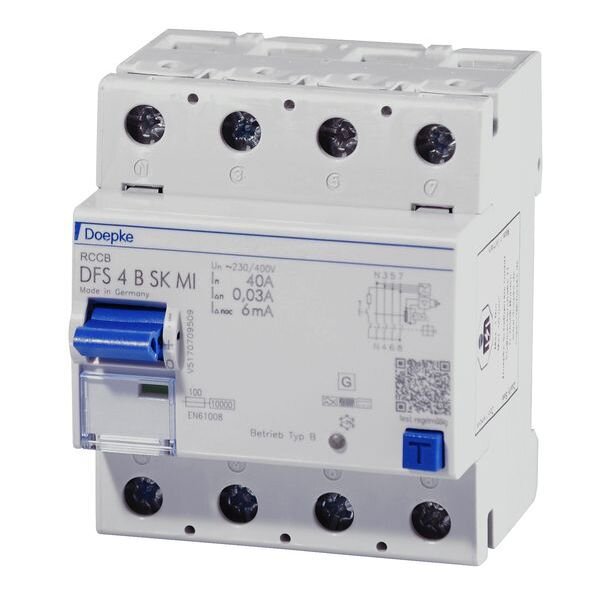 DOEPKE FI-Schutzschalter allstromsensitiv DFS4 040-4/0,03-B SK MI 4polig 40/0,03A