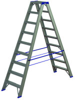 PROT Alu-Stufenstehleiter PASSL 29 2x9 L:2,11m