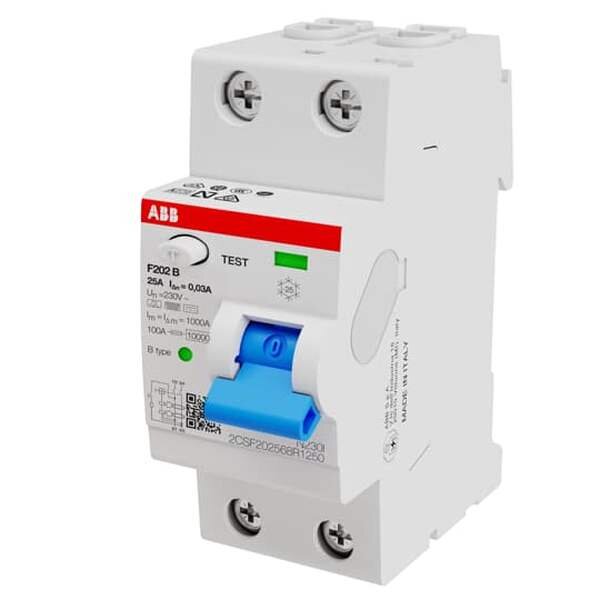 ABB FI-Schutzschalter F202B-25/0,03 2P B25A 30mA 3kA 2TE