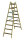 PROT Holz-Stehleiter PHSLAB28 Alu-Stufen beids. 2x8 L:2,53m