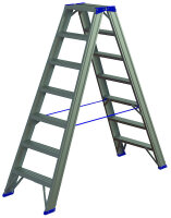 PROT Alu-Stufenstehleiter PASSL277 2x7 L:1,65m