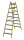 PROT Holz-Stehleiter PHSLAE28 Alu-Stufen eins. 2x8 L:2,27m