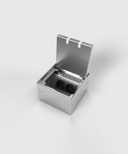 Bodensteckdosen Systemtechnik Bodensteckdose 2x Schuko belegbar