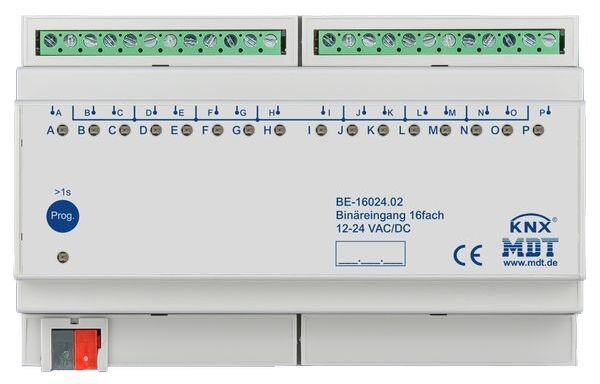 MDT Bin&auml;reingang BE-16024.02 16fach 8TE REG Eing&auml;nge