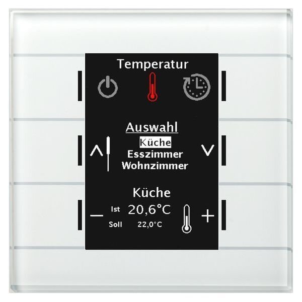 MDT Bedienzentrale BE-GBZW.01 Glas Smart Farbdisplay wei&szlig;