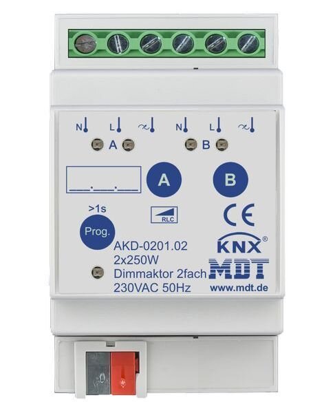 MDT Dimmaktor AKD-0201.02 2f. 4TE REG 250W 230VAC