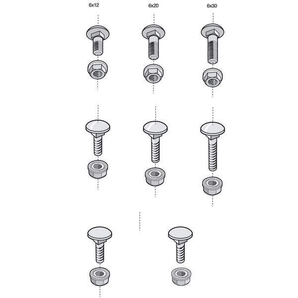 CABLOFIL Schraubenset BTRCC 6X20 V4A SET