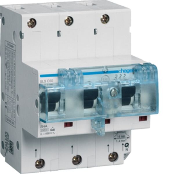 HAGER SLS-Schalter HTN350C 3polig 50A f&uuml;r Hutschiene