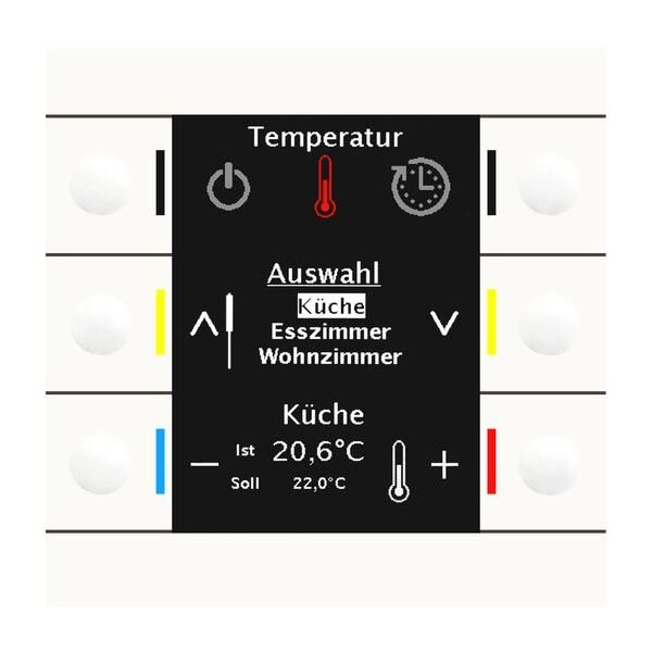 MDT Bedienzentrale Smart 86 Farbdisplay reinwei&szlig; gl&auml;nzend