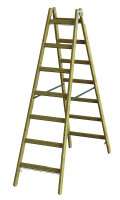 PROT Holz-Stehleiter PHSPSL27 Sprossen 2x7 L:1,97m