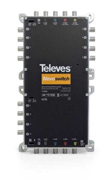 TELEVES Guss-Multischalter NEVO ABAKUS MS512NCQ 5 in 12 mit NT quadtauglich kas