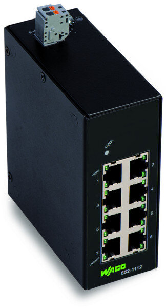 WAGO Industrial-Eco-Switch 8-Port 1000BASE-T schwarz