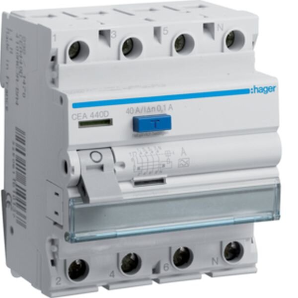 HAGER FI-Schalter CEA440D 0,1A 4polig
