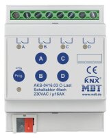 MDT Schaltaktor AKS-0416.03 4fach 4TE REG 16A 230VAC