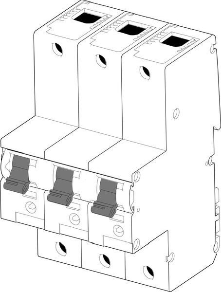 ABN Hauptsicherungsautomat XHA335-5 35A 3polig mit Quickadapter