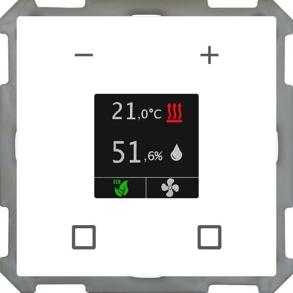 MDT Raumtemperaturregler KNX Smart 63 mit Farbdisplay wei&szlig;